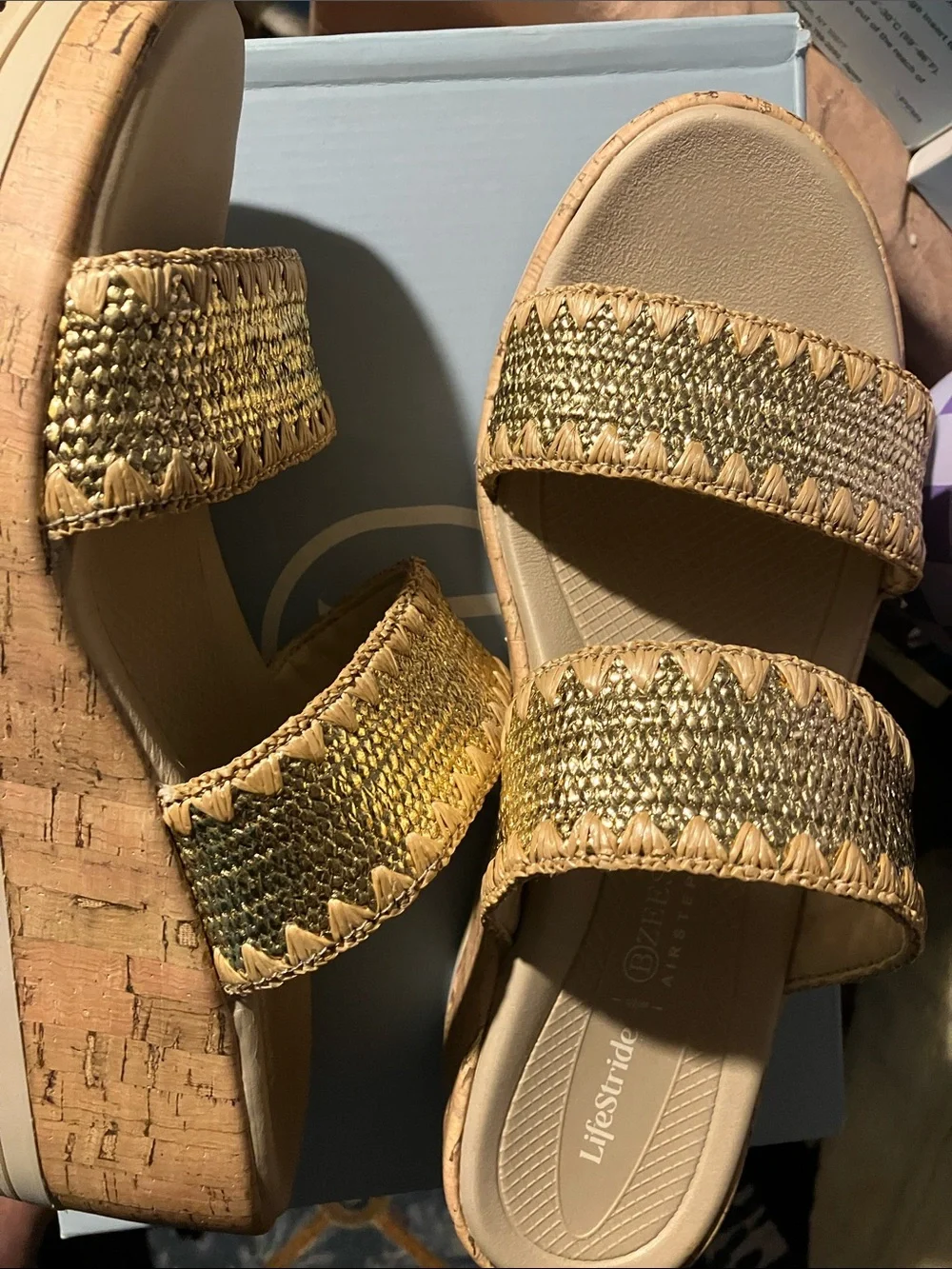 🆕 Lifestride BZEES Airstep Gold color extremely comfortable life changing shoes
